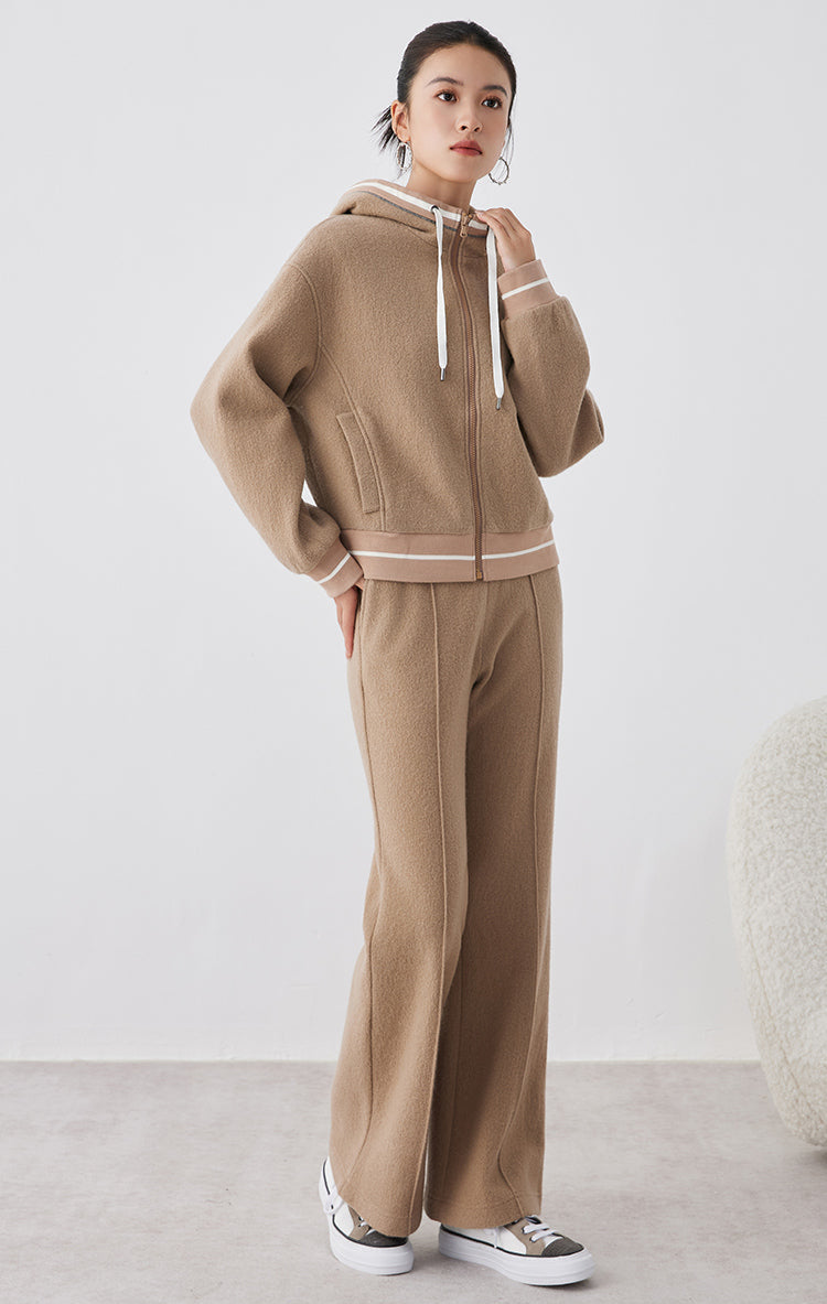 Merino Yünü Geniş Paça Pantolon