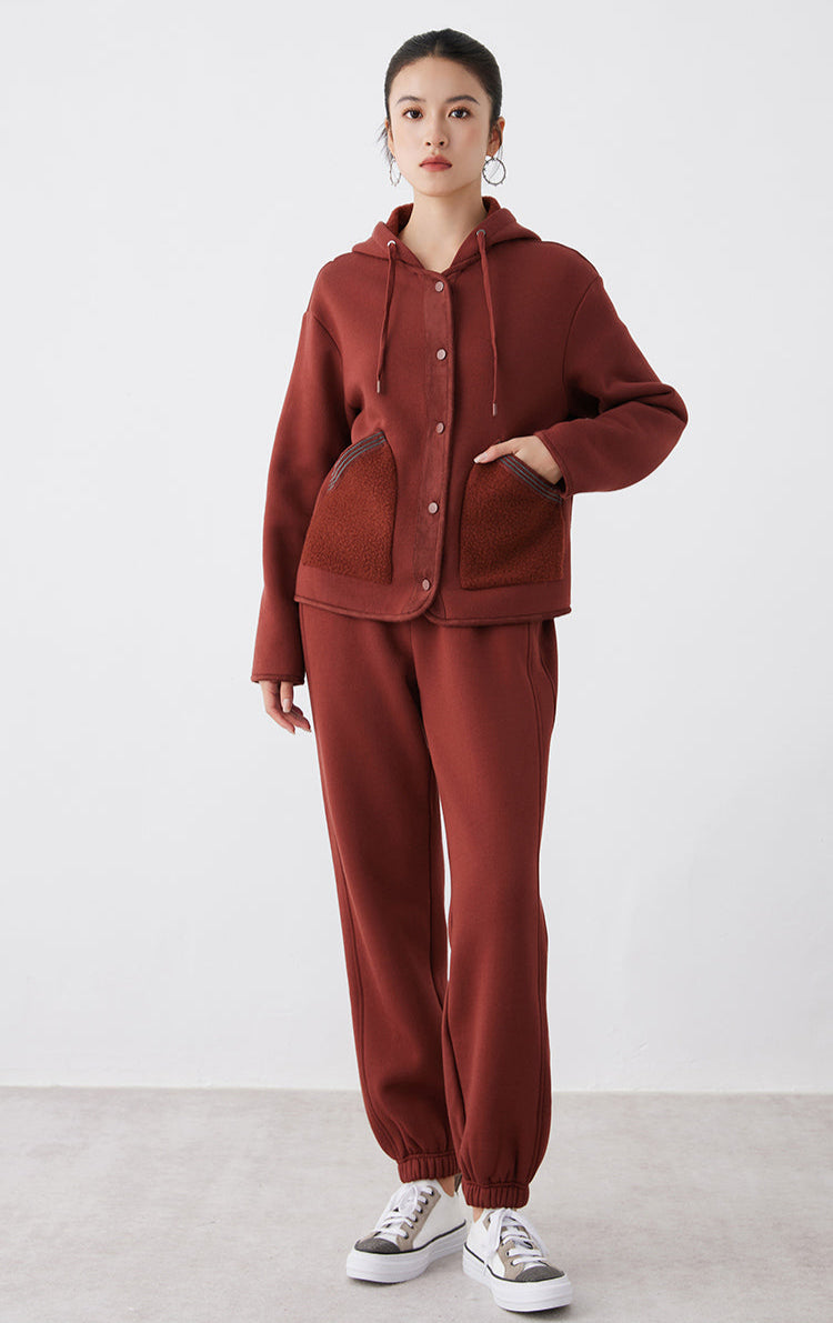 Avustralya Yünü Kapüşonlu Ceket