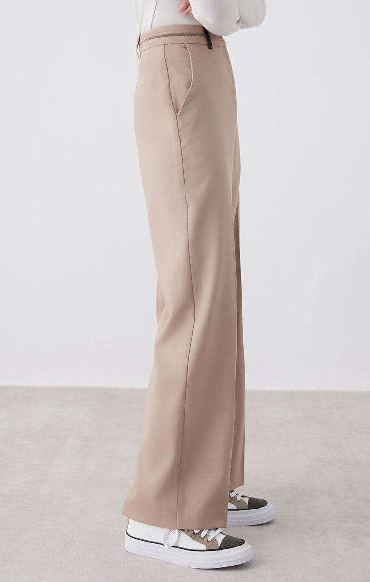 Yün Geniş Paça Pantolon