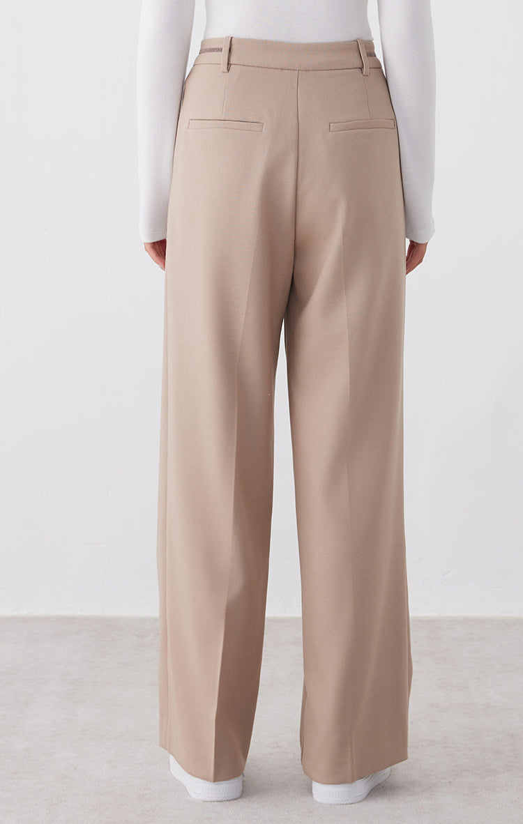 Yün Geniş Paça Pantolon