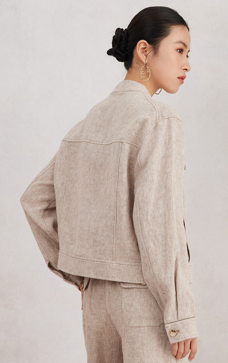 Keten Düğmeli Paris Ceket