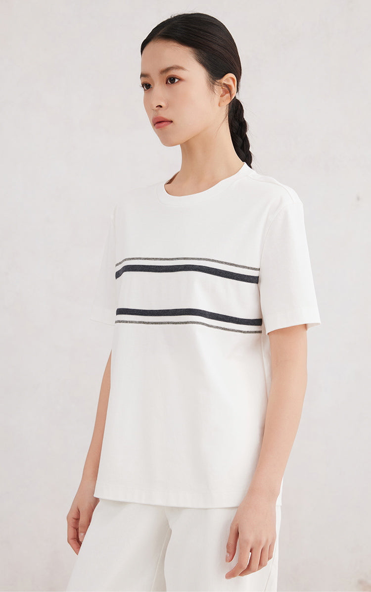 Pamuk Çizgili Tişört