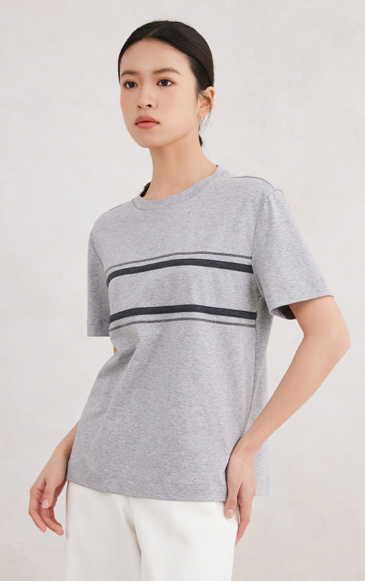 Pamuk Çizgili Tişört