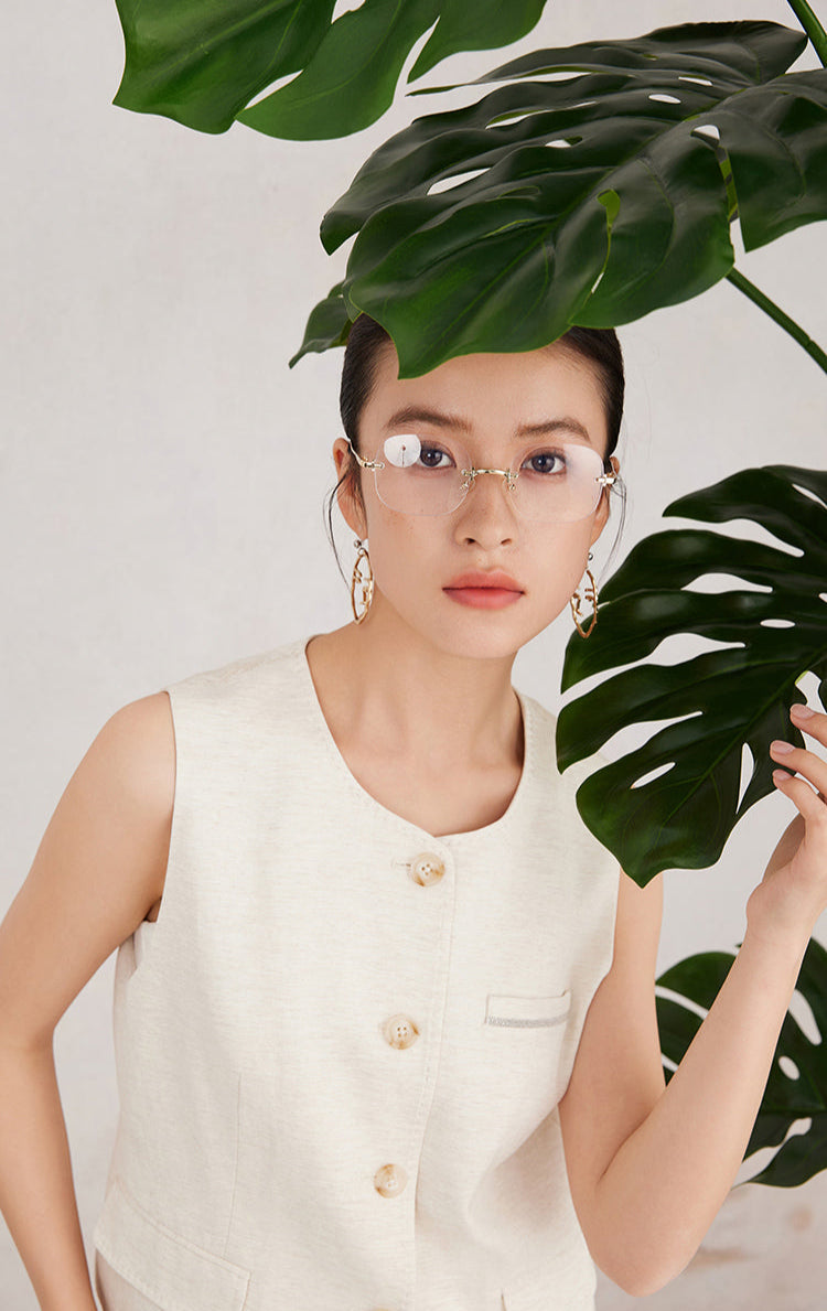 Keten & Pamuk Kolsuz Yelek