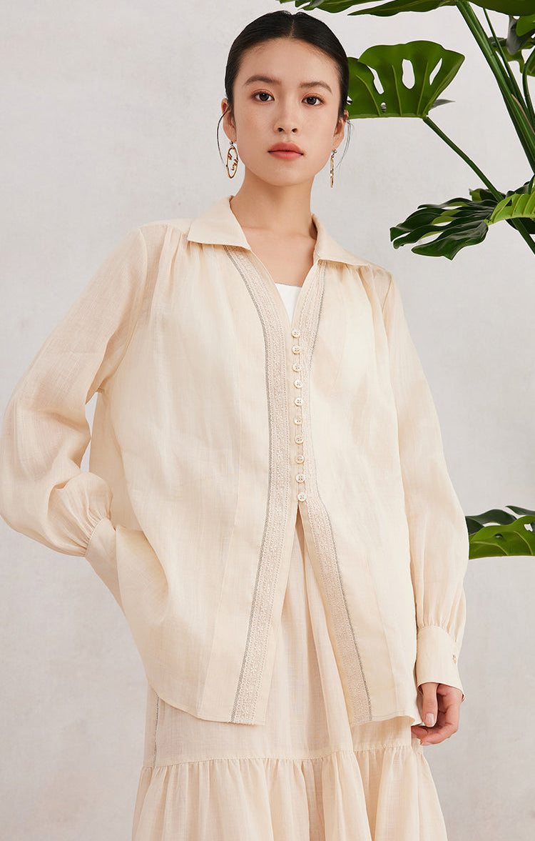 İpek Düğmeli Gömlek