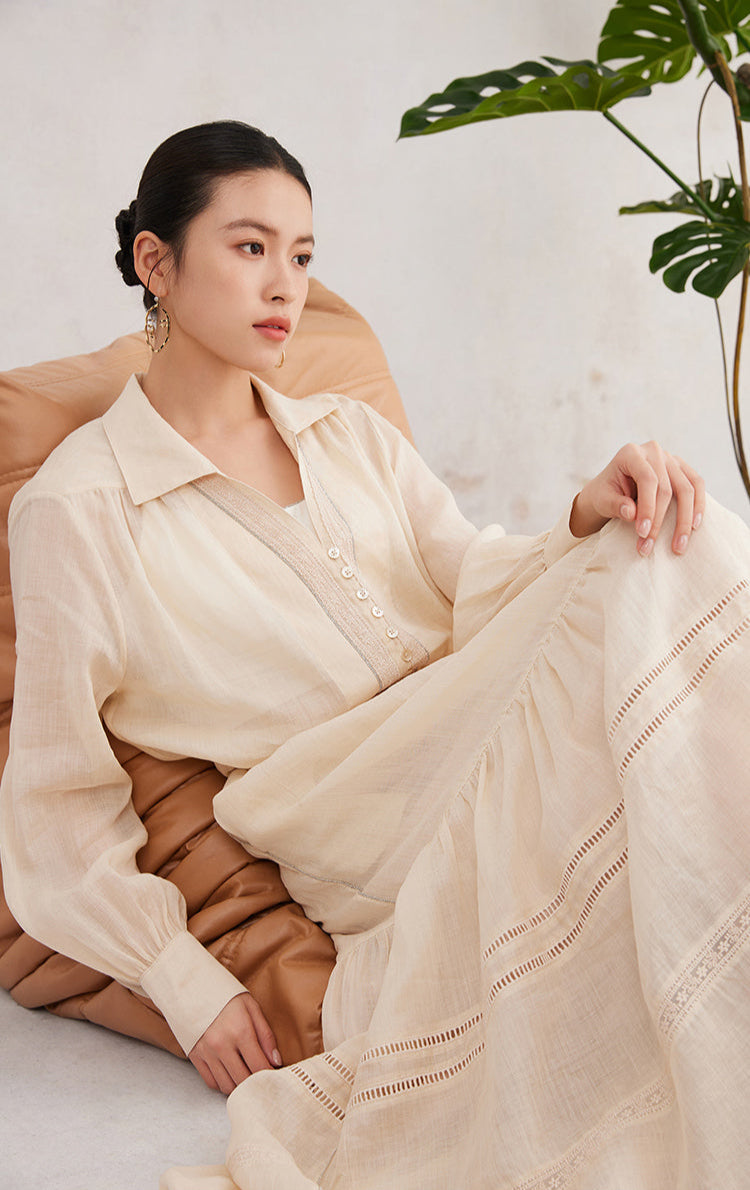 İpek Düğmeli Gömlek