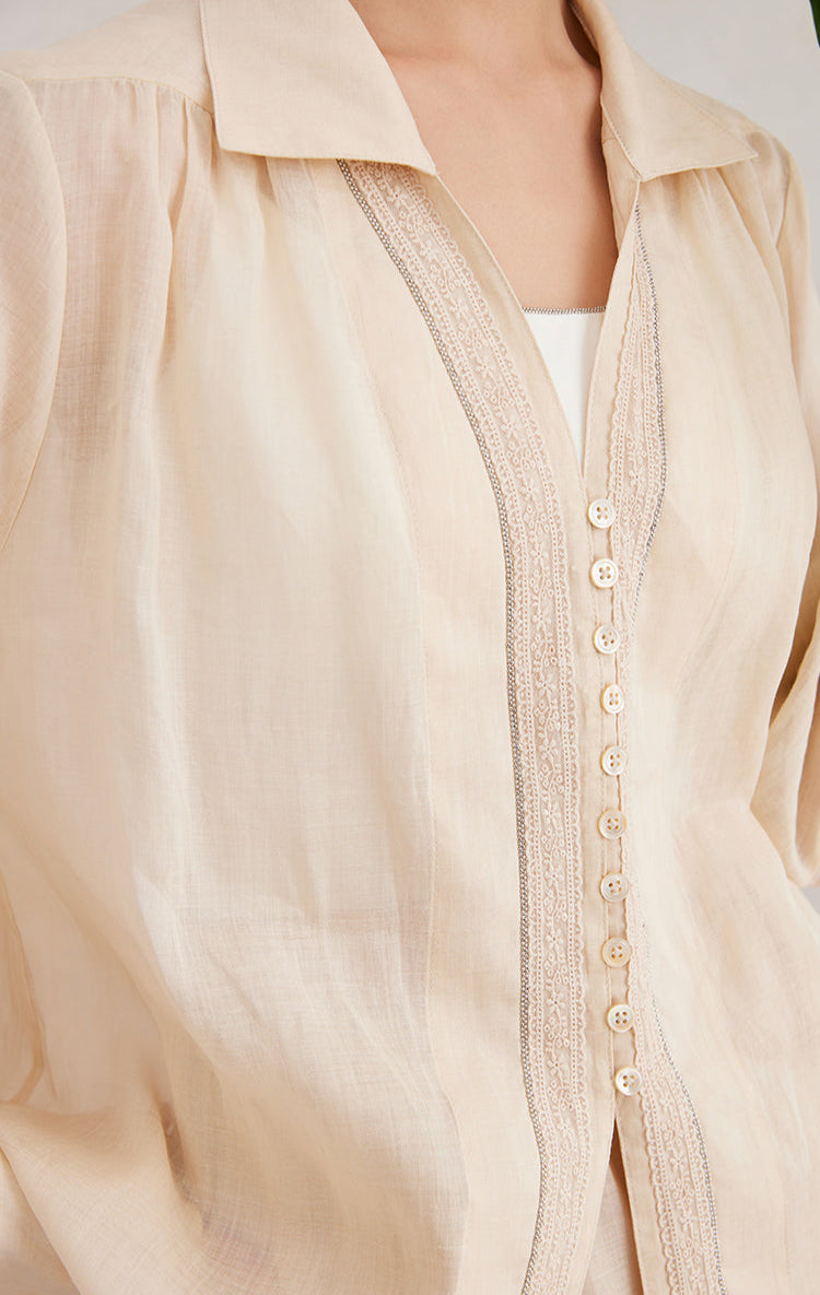 İpek Düğmeli Gömlek