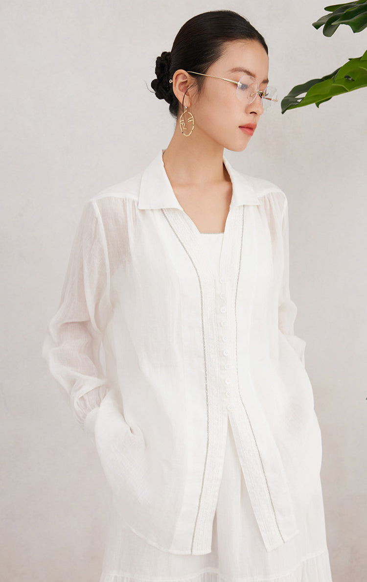 İpek Düğmeli Gömlek