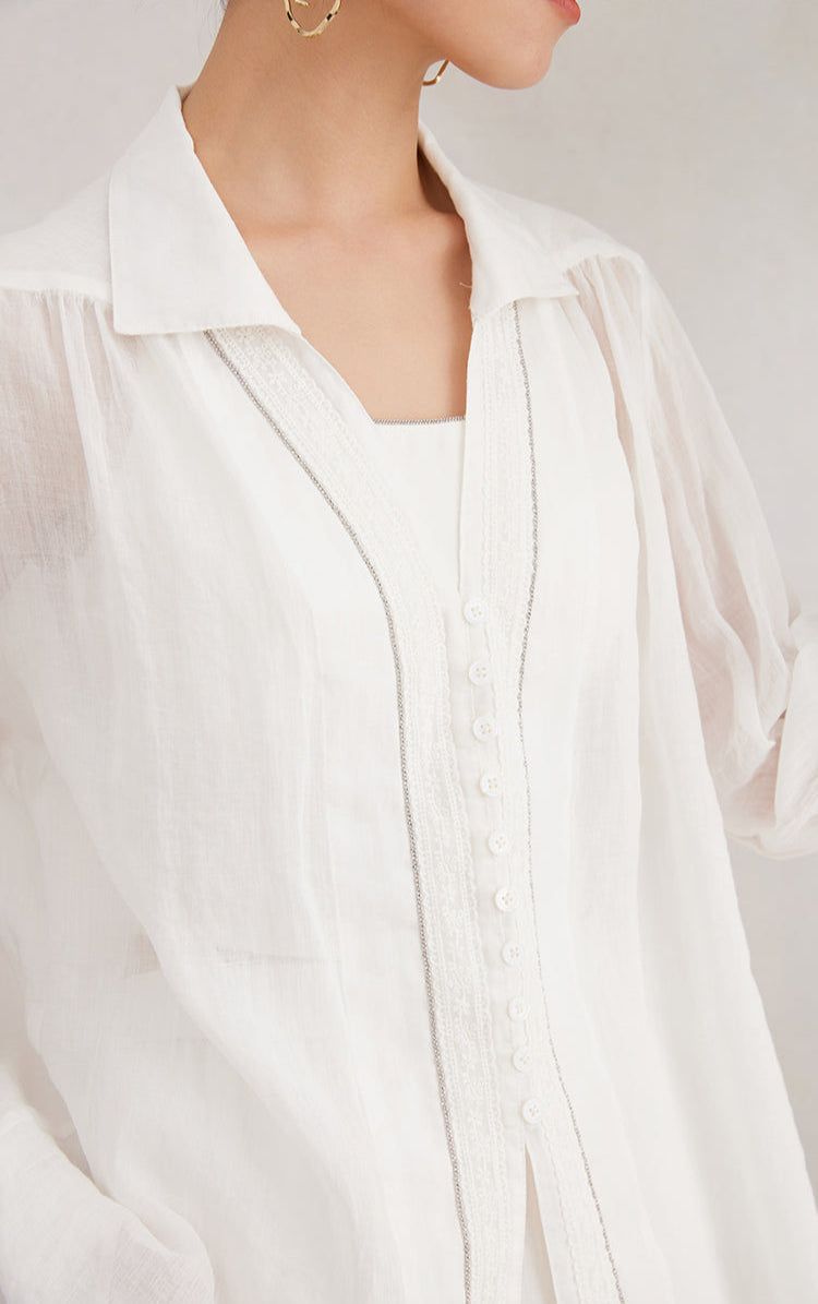 İpek Düğmeli Gömlek