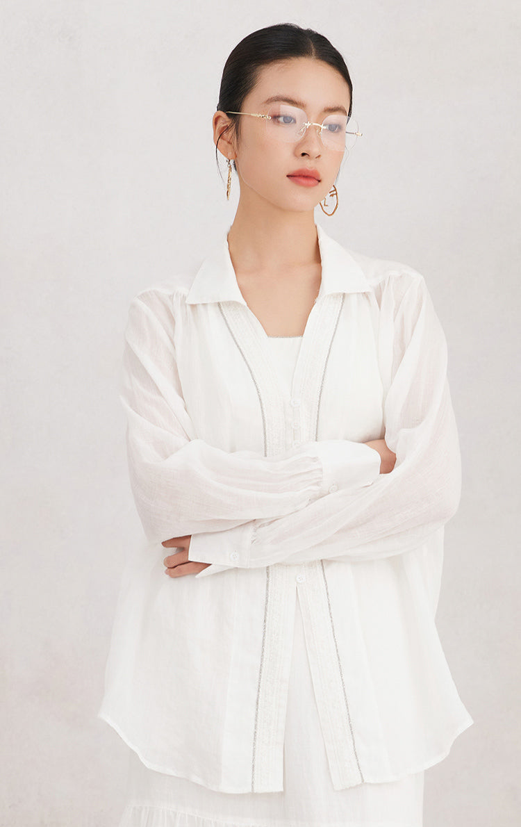 İpek Düğmeli Gömlek