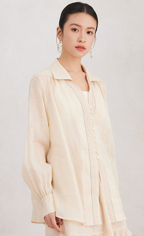 İpek Düğmeli Gömlek