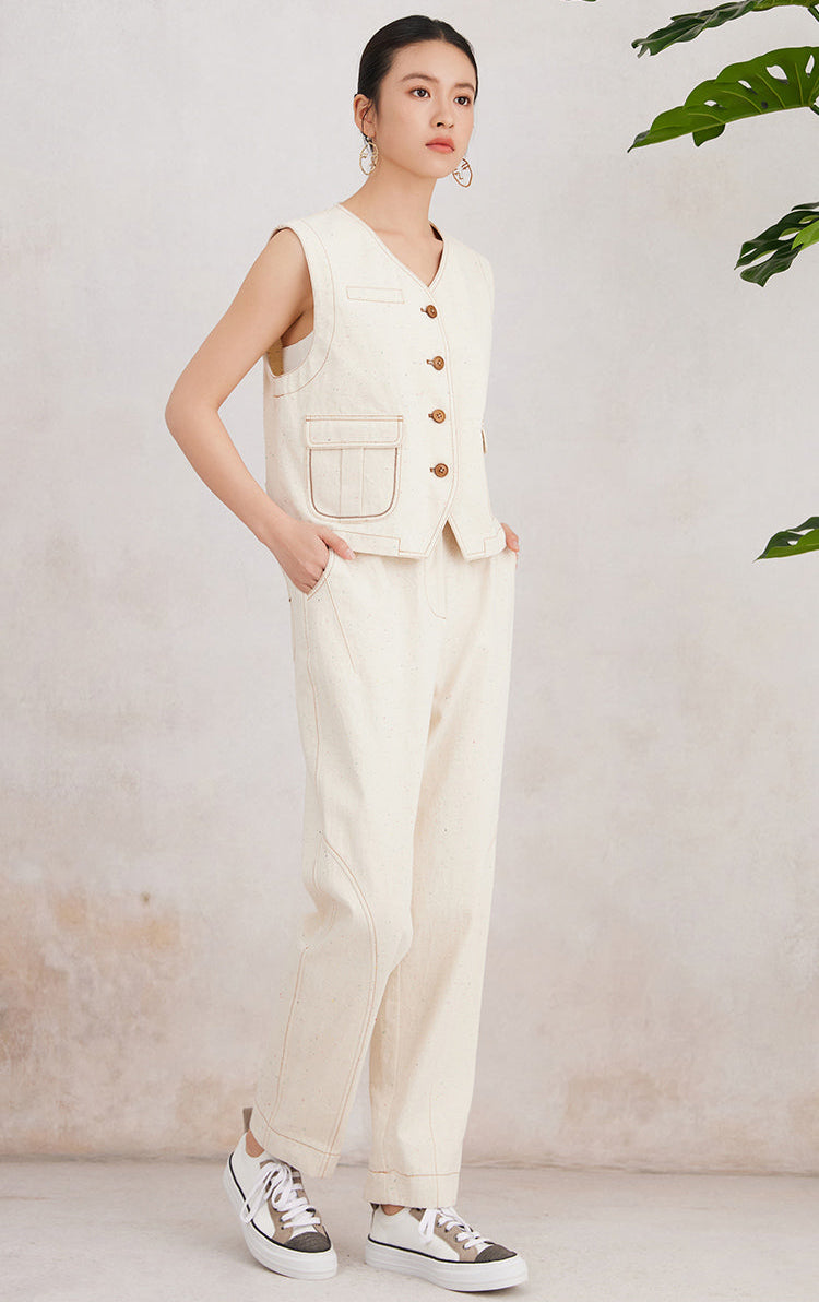 Pamuk Düz Paça Pantolon