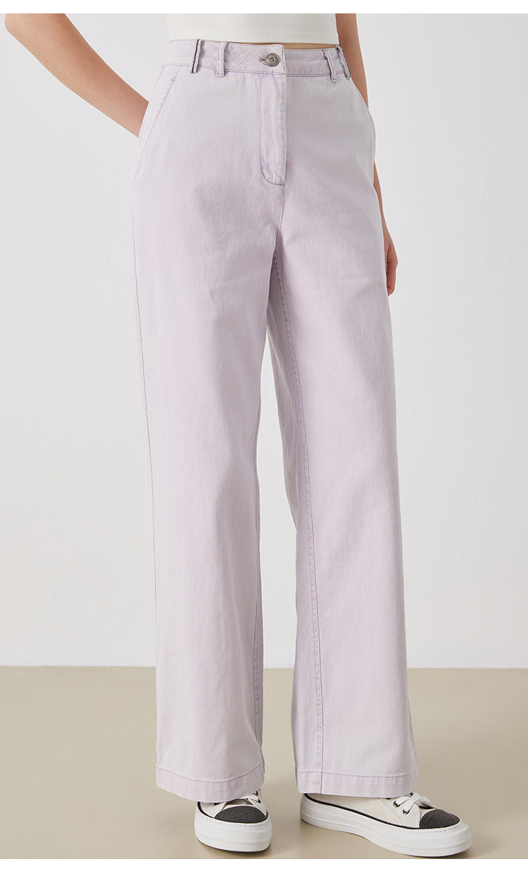 Pamuk Bol Paça Pantolon Yüksek Bel