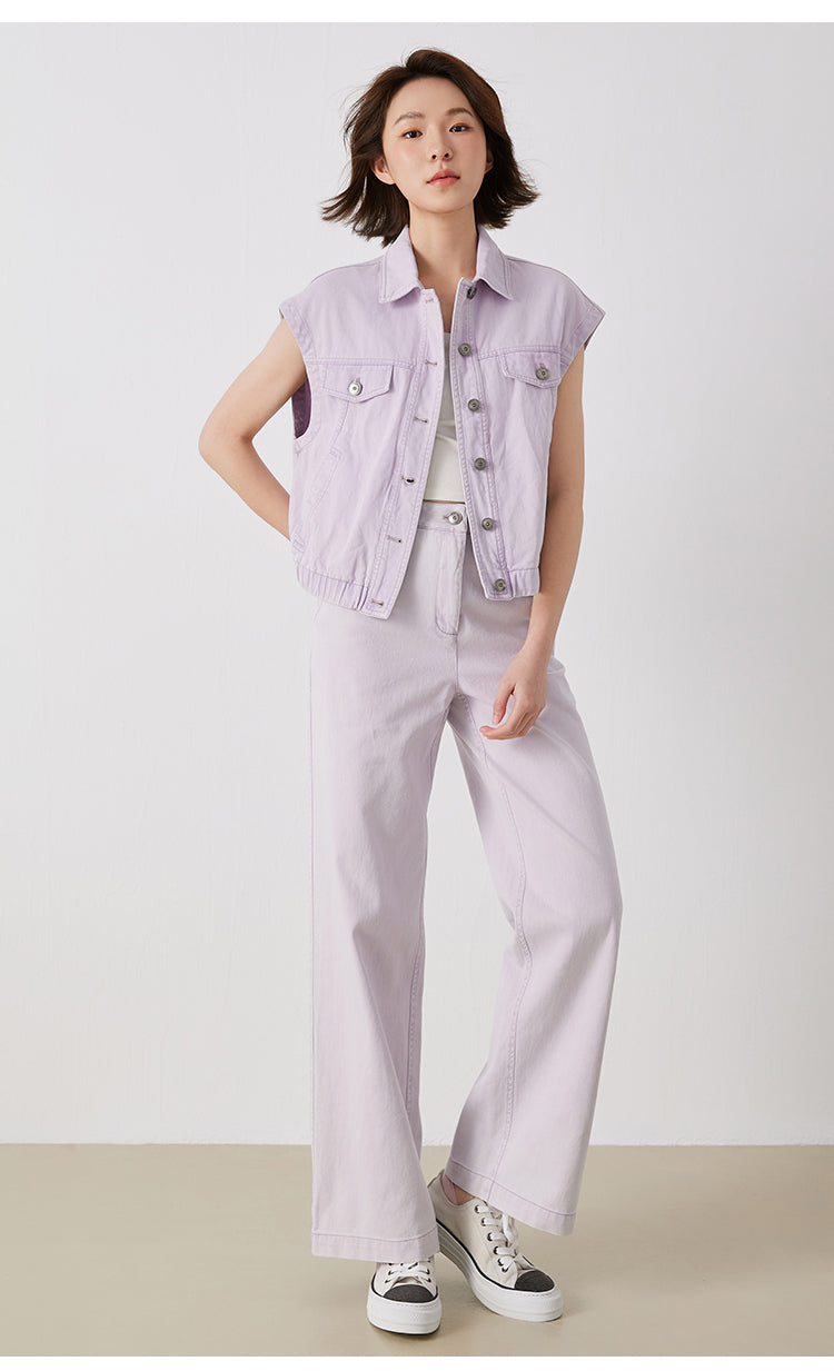 Pamuk Bol Paça Pantolon Yüksek Bel