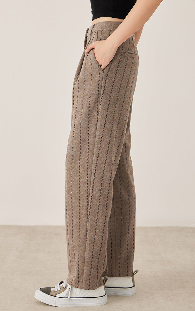 İpek Pullu İşlemeli Pantolon