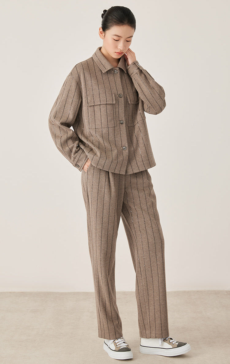 İpek Pullu İşlemeli Pantolon