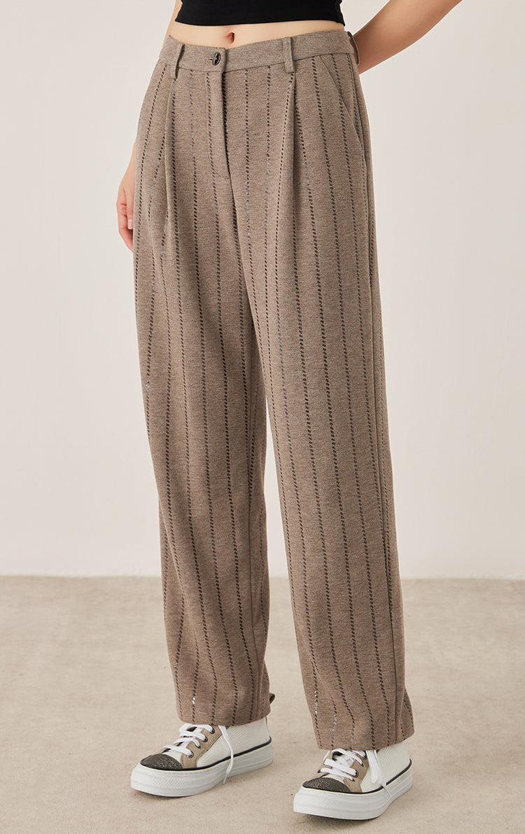 İpek Pullu İşlemeli Pantolon