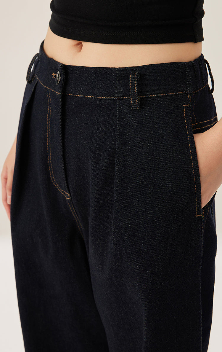 Pamuk Yüksek Bel Bol Pantolon