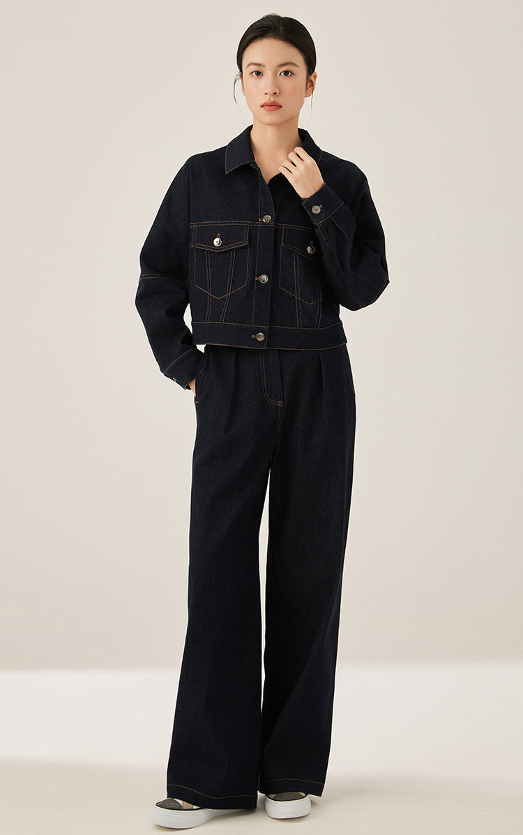 Pamuk Yüksek Bel Bol Pantolon