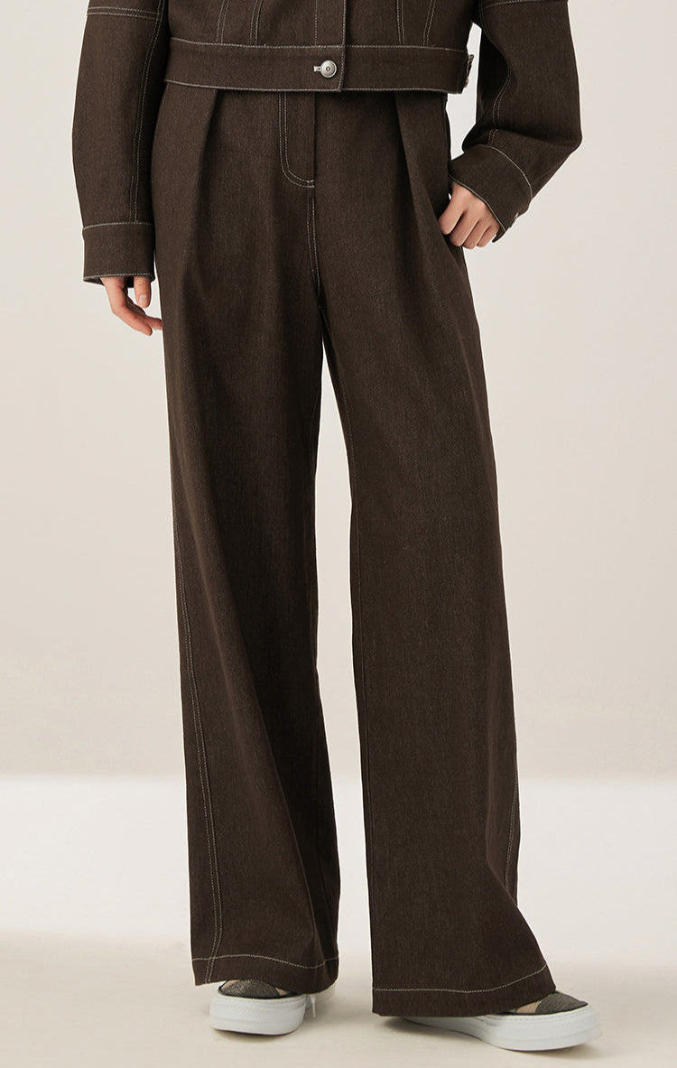 Pamuk Geniş Paça Pantolon