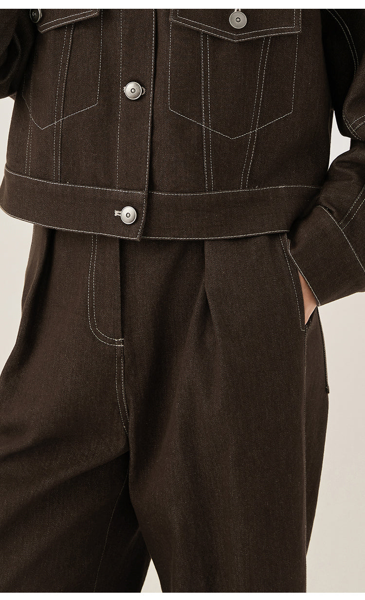 Pamuk Yüksek Bel Bol Pantolon