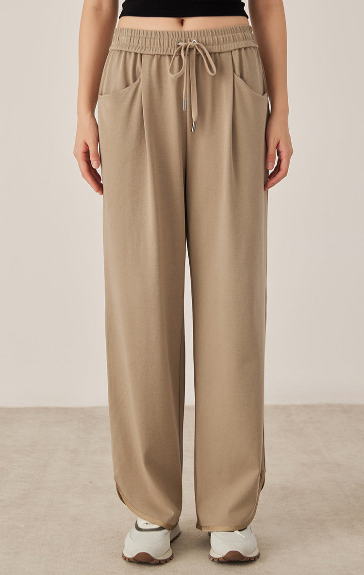 Pamuk Rahat Kesim Bağlamalı Pantolon