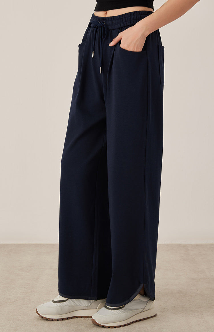 Pamuk Rahat Kesim Bağlamalı Pantolon