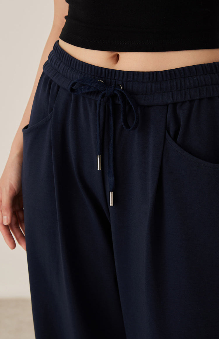 Pamuk Rahat Kesim Bağlamalı Pantolon