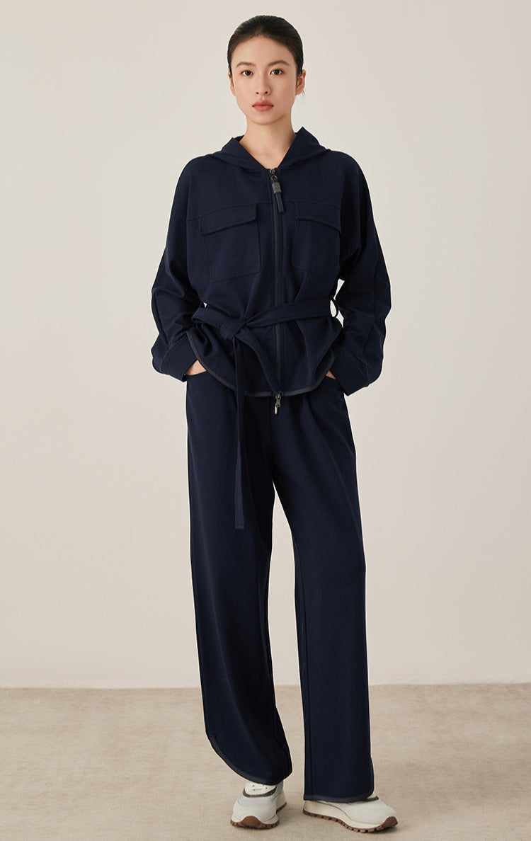 Pamuk Rahat Kesim Bağlamalı Pantolon