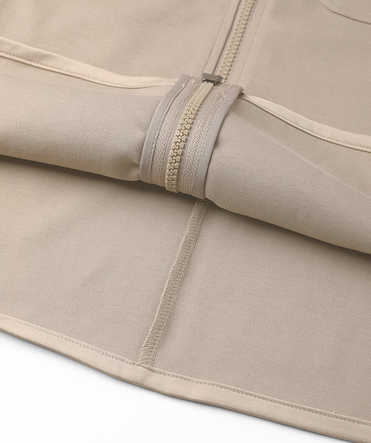 Pamuk Kapüşonlu Fermuarlı Ceket