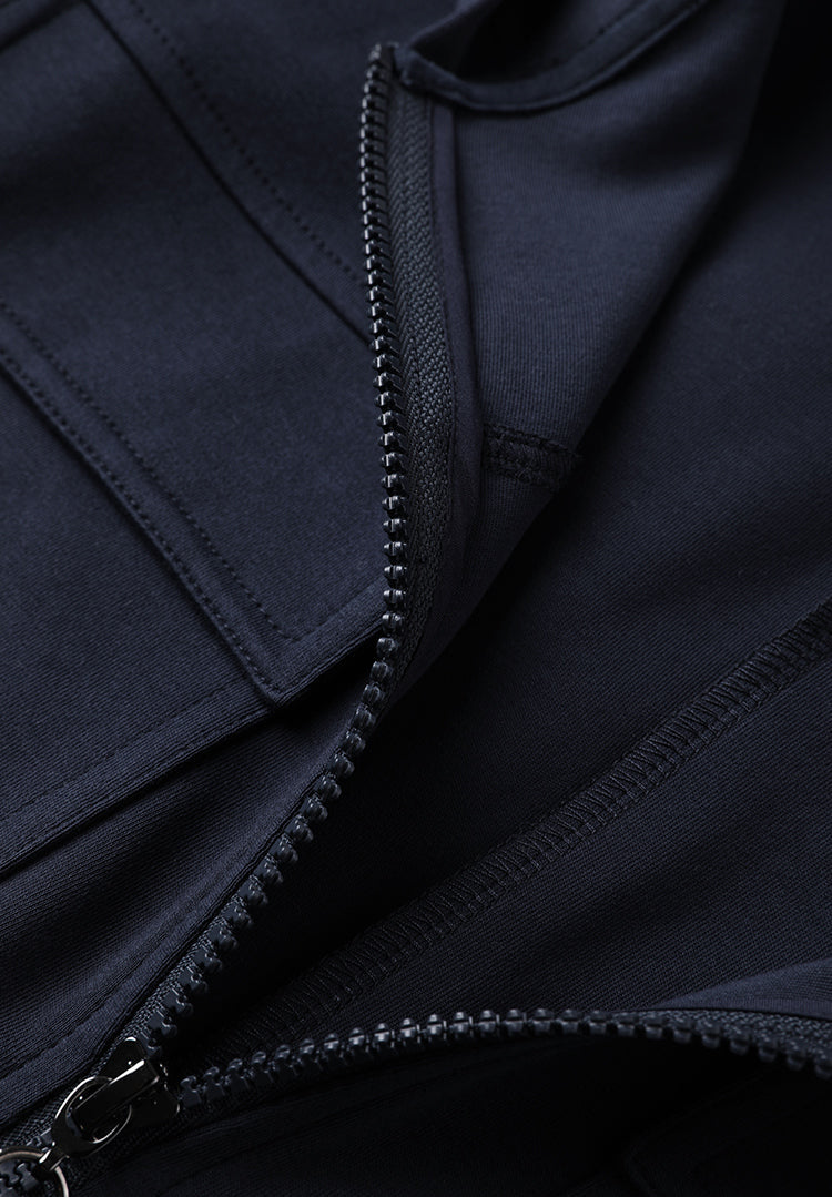 Pamuk Kapüşonlu Fermuarlı Ceket