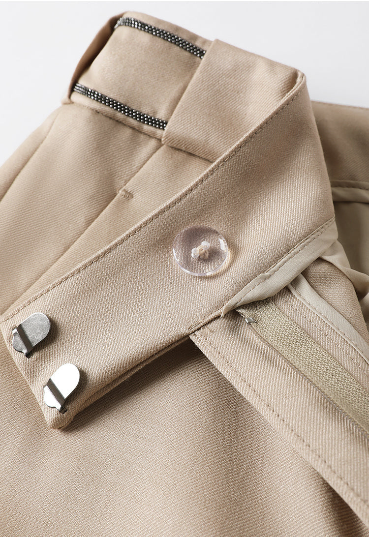 Yün Karışımlı Dar Paça Pantolon