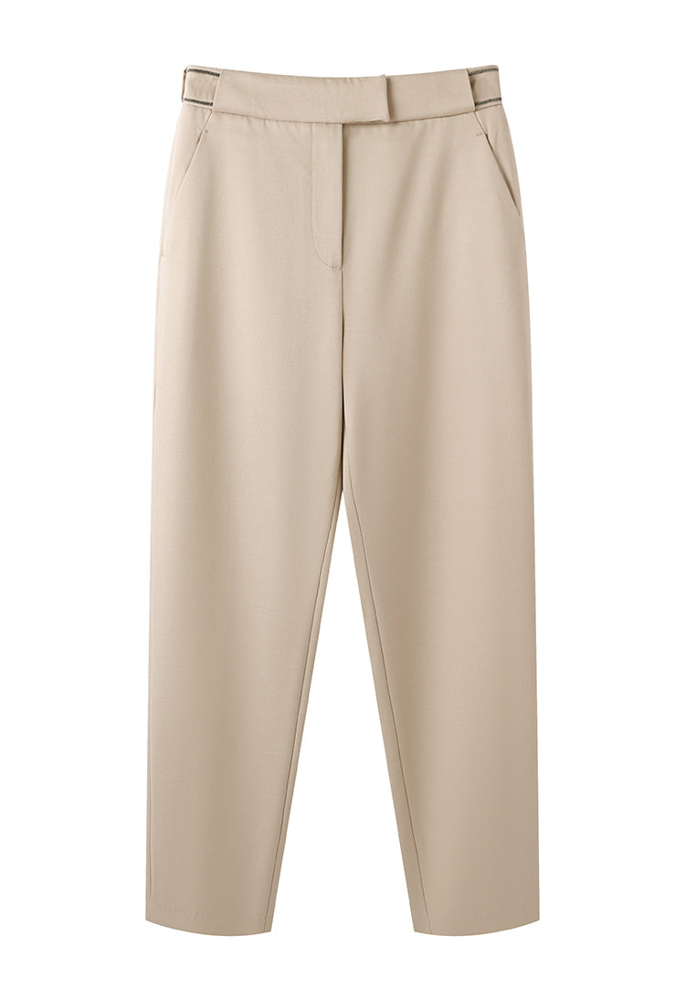 Yün Karışımlı Dar Paça Pantolon