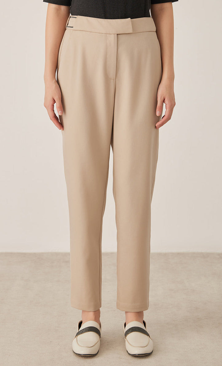 Yün Karışımlı Dar Paça Pantolon