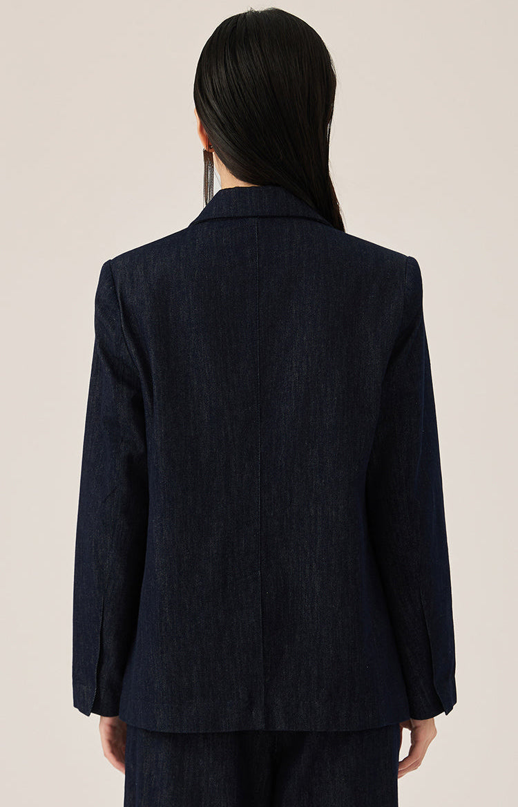 Pamuk Çentikli Yaka Blazer