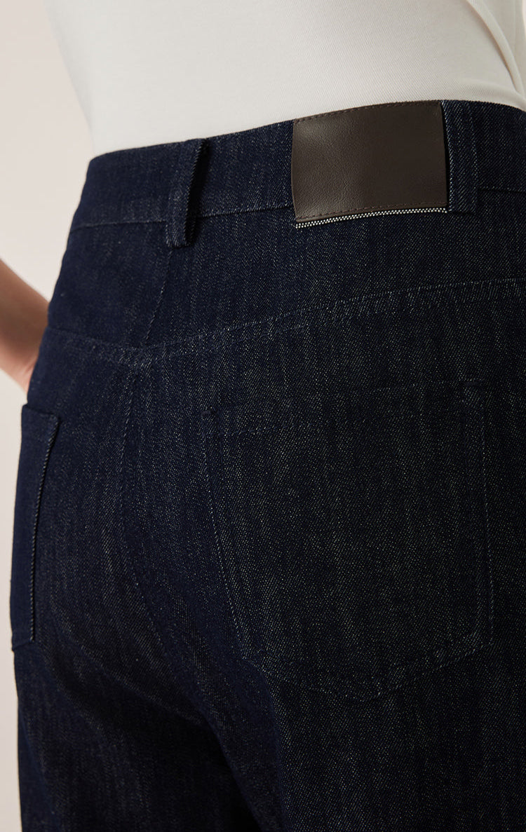 Pamuk Geniş Paça Düz Kesim Pantolon