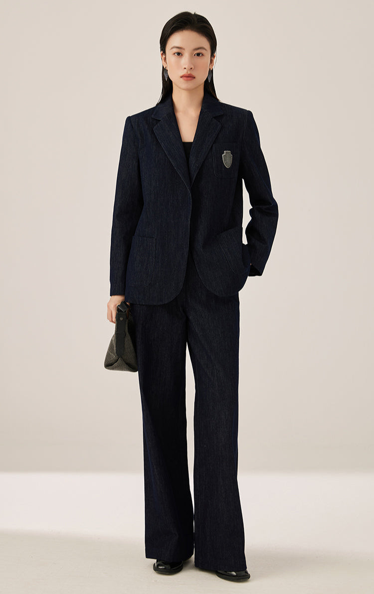 Pamuk Geniş Paça Düz Kesim Pantolon