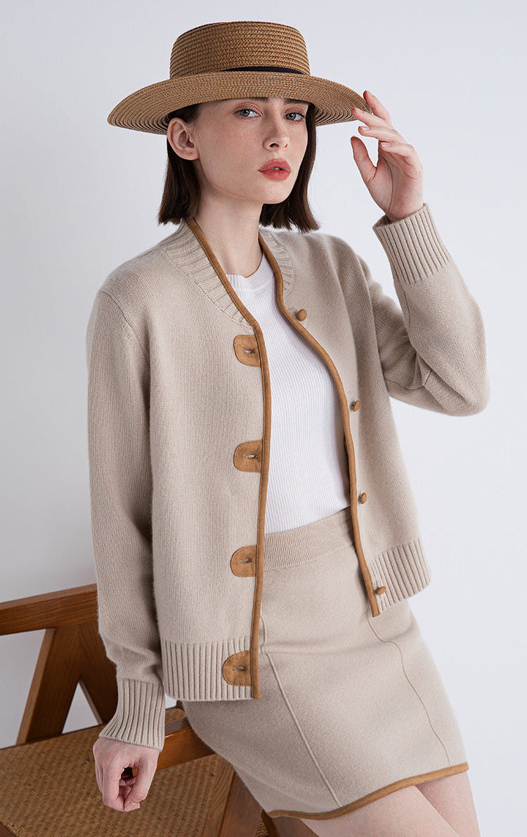 Yün & Kaşmir Düğmeli Hırka