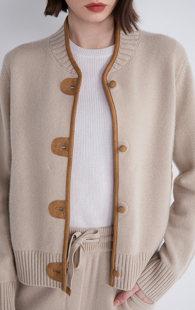 Yün & Kaşmir Düğmeli Hırka