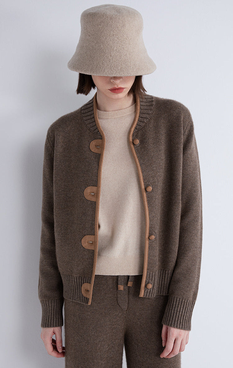 Yün & Kaşmir Düğmeli Hırka