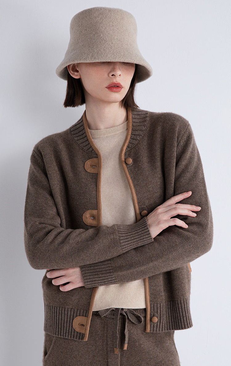 Yün & Kaşmir Düğmeli Hırka