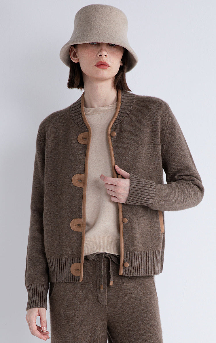 Yün & Kaşmir Düğmeli Hırka