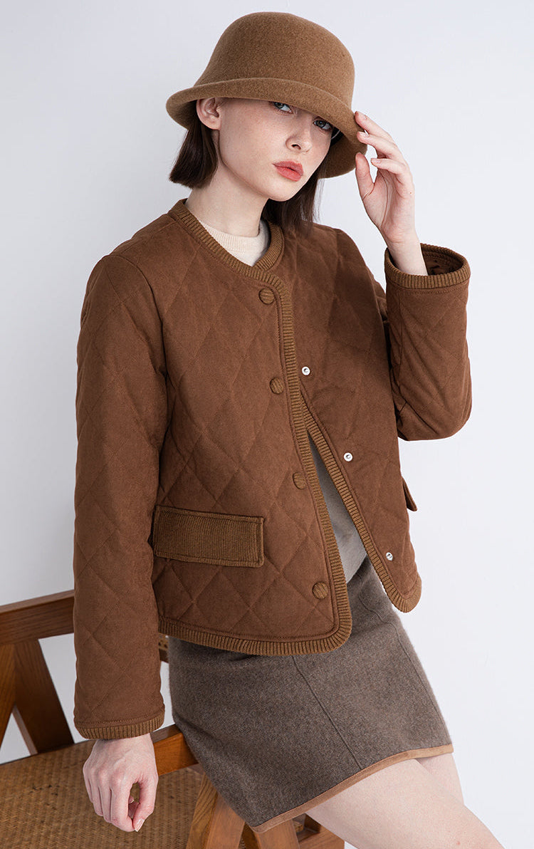 Yün Dolgulu Kısa Ceket