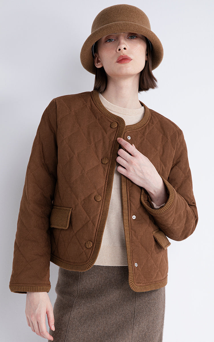 Yün Dolgulu Kısa Ceket