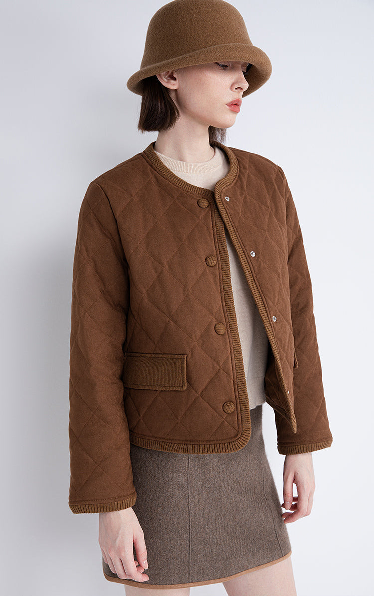 Yün Dolgulu Kısa Ceket