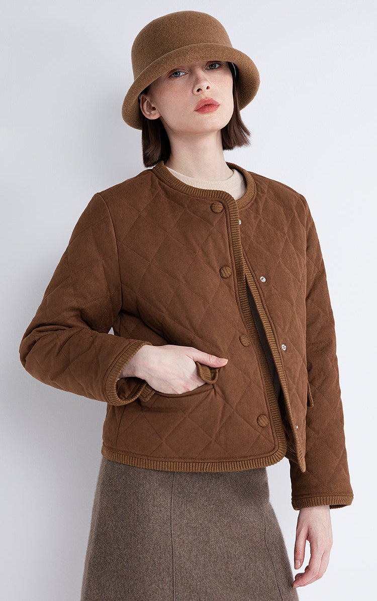 Yün Dolgulu Kısa Ceket