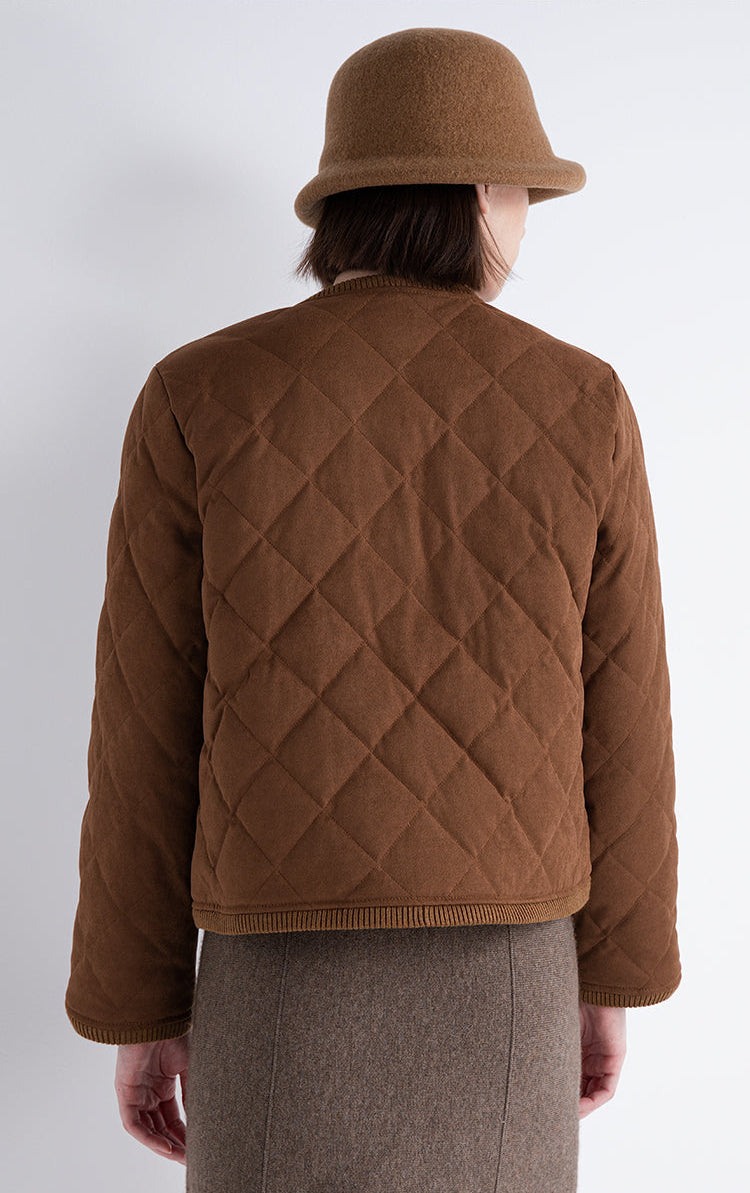 Yün Dolgulu Kısa Ceket