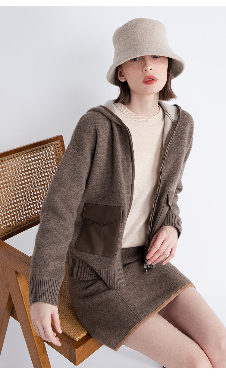 Yün & Kaşmir Dikişsiz Mini Etek