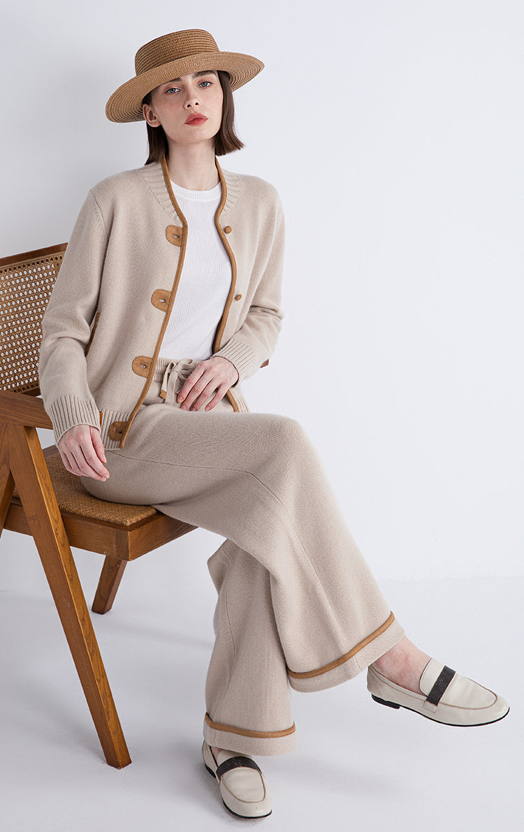 Yün & Kaşmir Rahat Örgü Pantolon