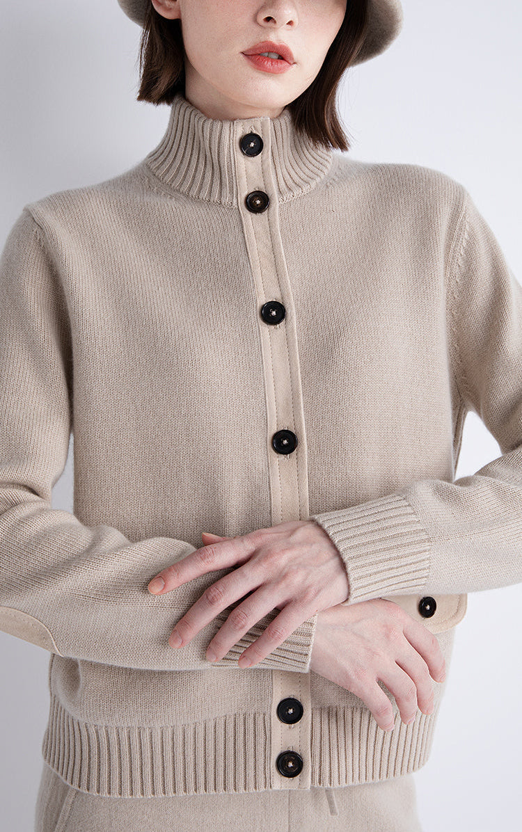 Saf Yün Kaşe Yaka Hırka